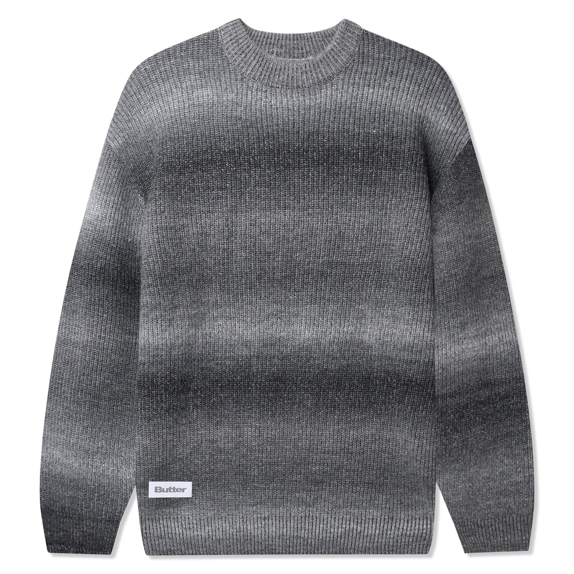 Butter Goods Beams Knit Sweater Charcoal