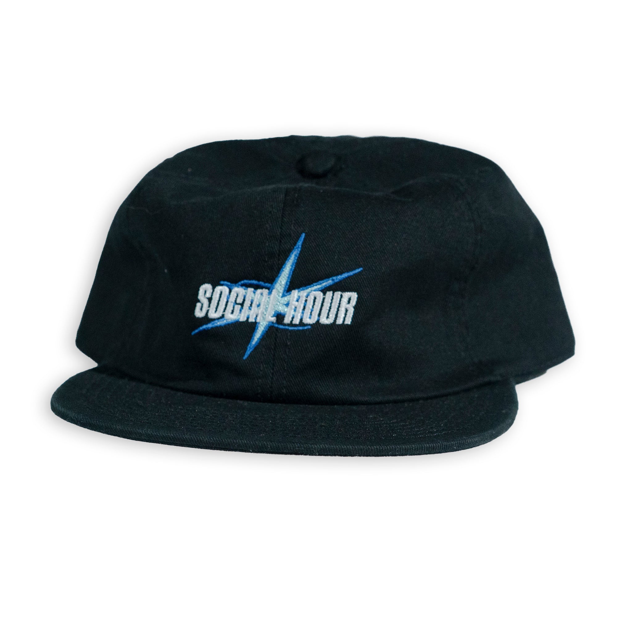 Social Hour Star Strapback Hat Black