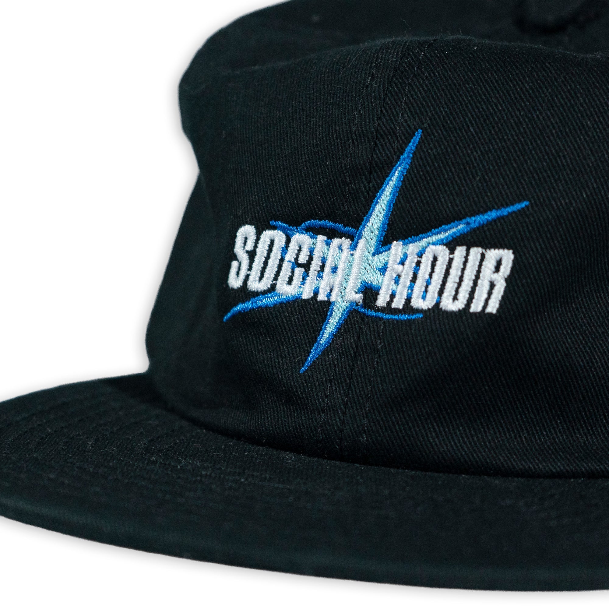Social Hour Star Strapback Hat Black