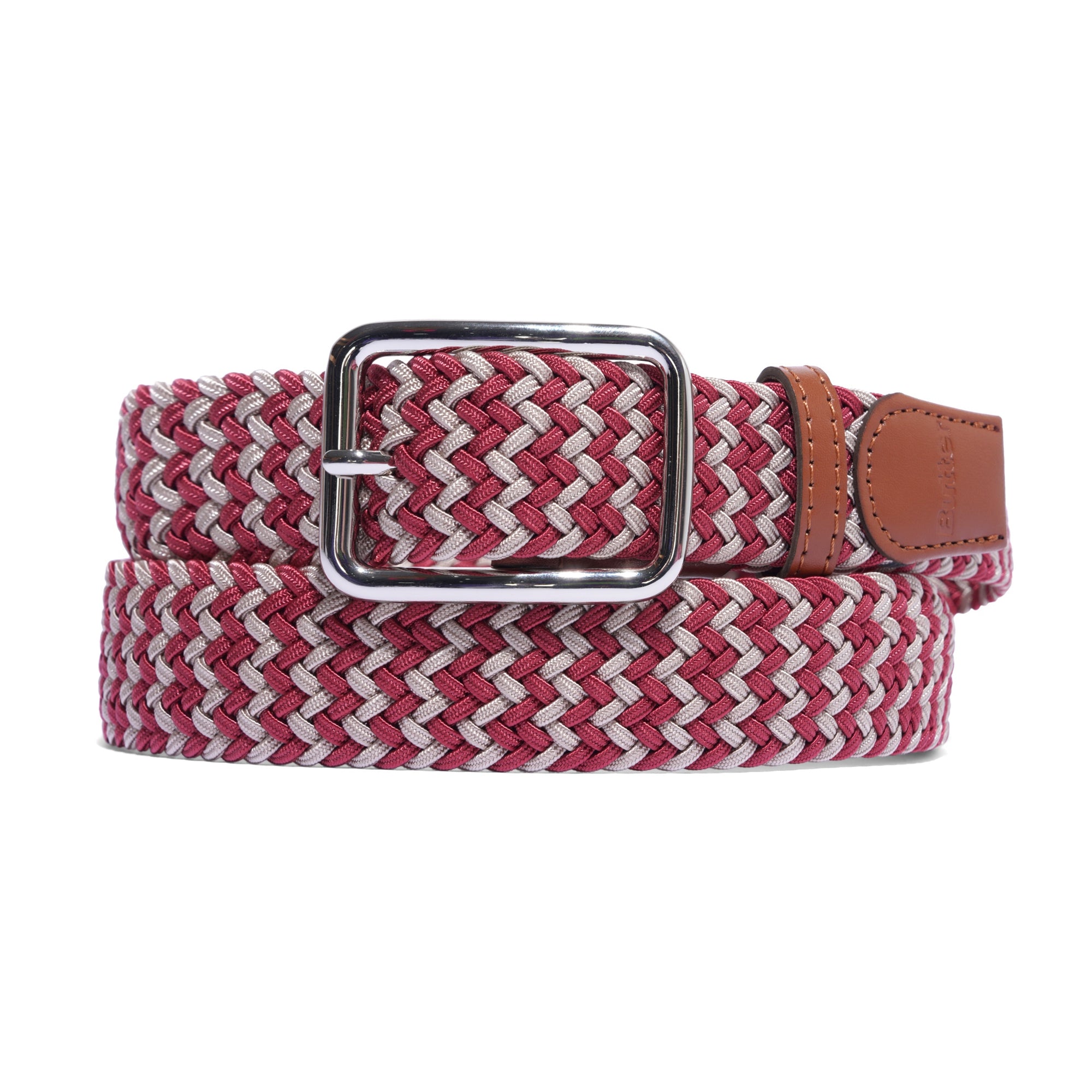 Butter Goods Braided Belt Natural/Red