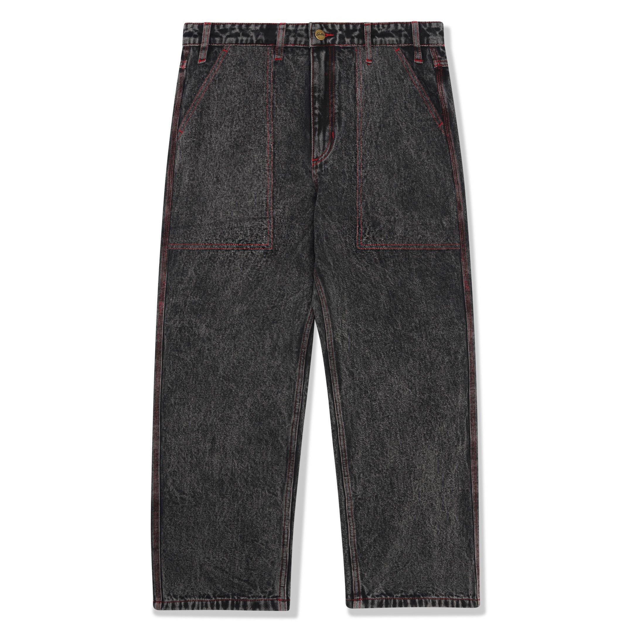 【BUTTER GOODS】 Relaxed Denim Jeans, Washed Black Butter Goods Breakdown Relaxed Denim Jeans Acid Wash Black