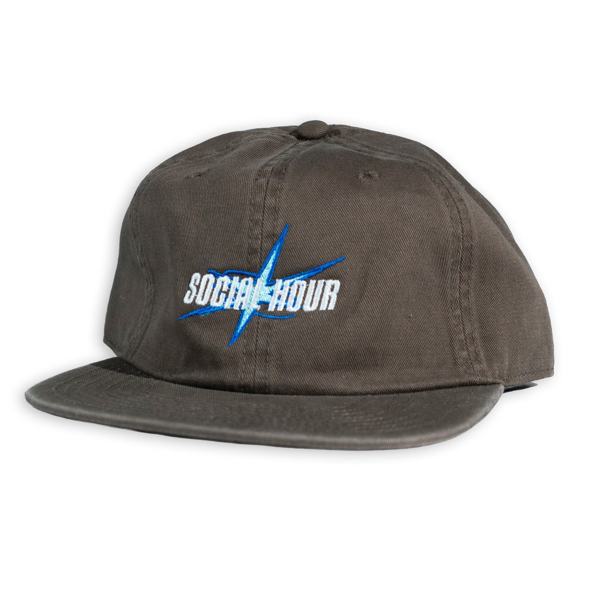 Social Hour Star Strapback Hat Chocolate