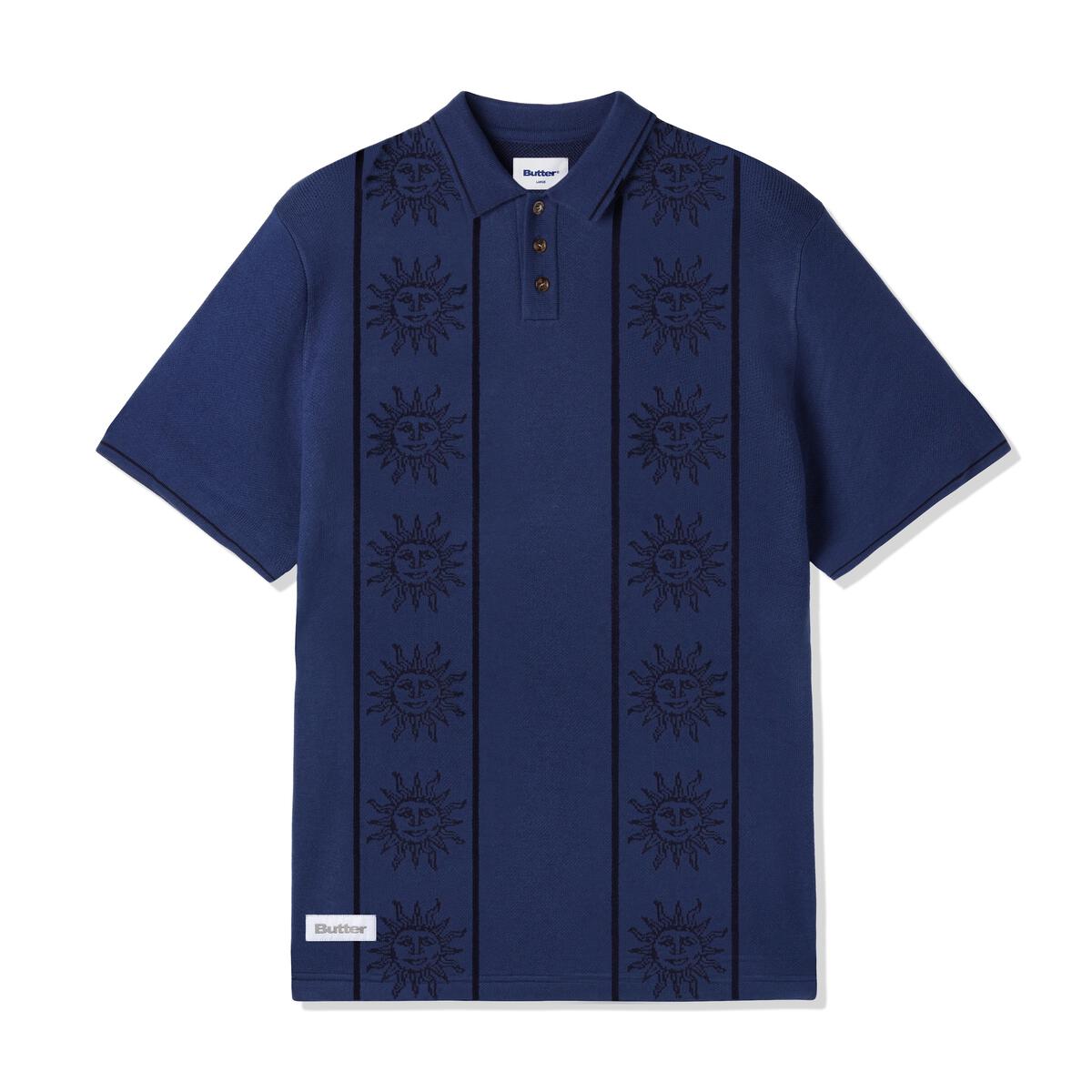 Butter Solar Knit S/S Shirt Harbour Blue