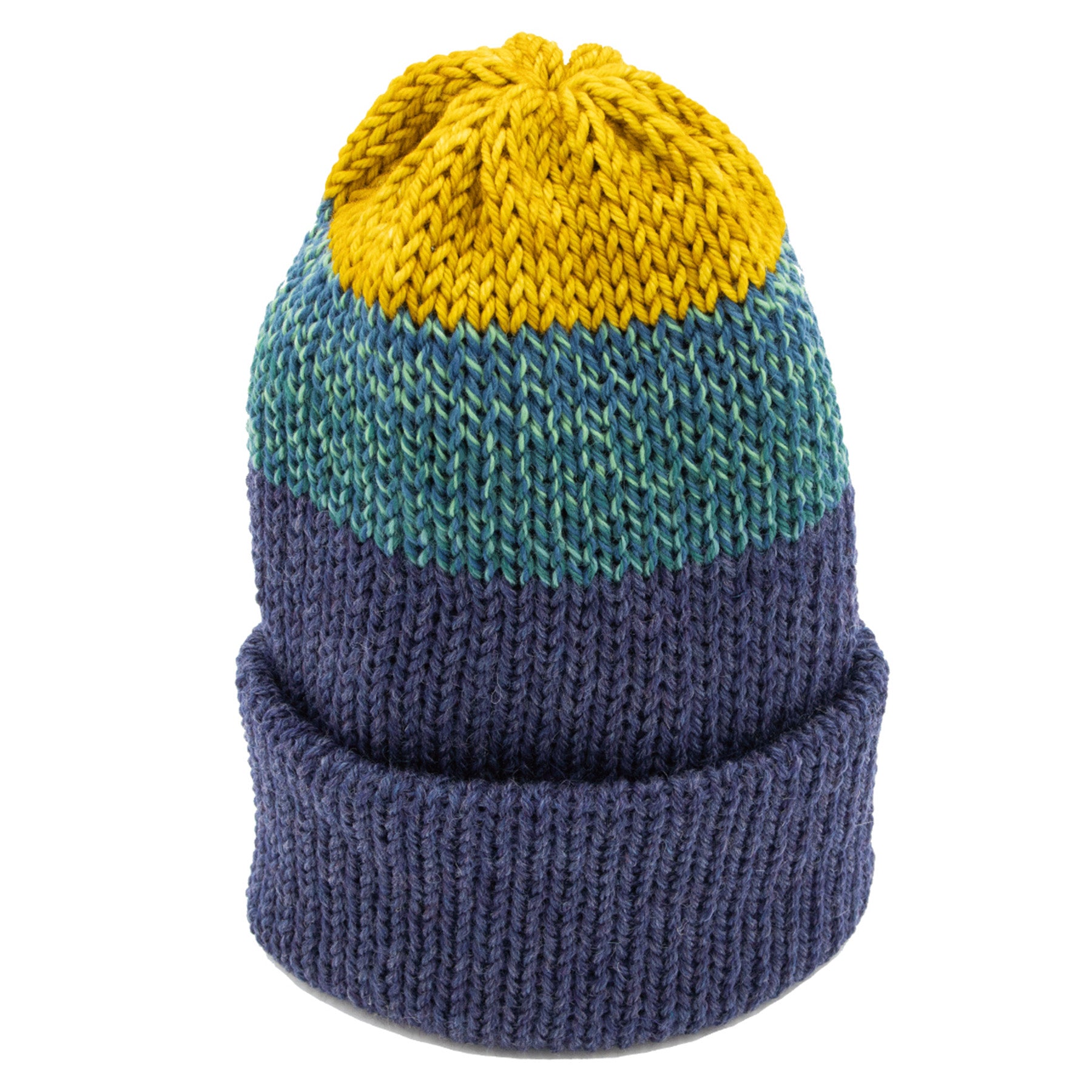 Chimney OG Fold Beanie Delft Blue/Toothpaste Green Wave/Mustard Chop