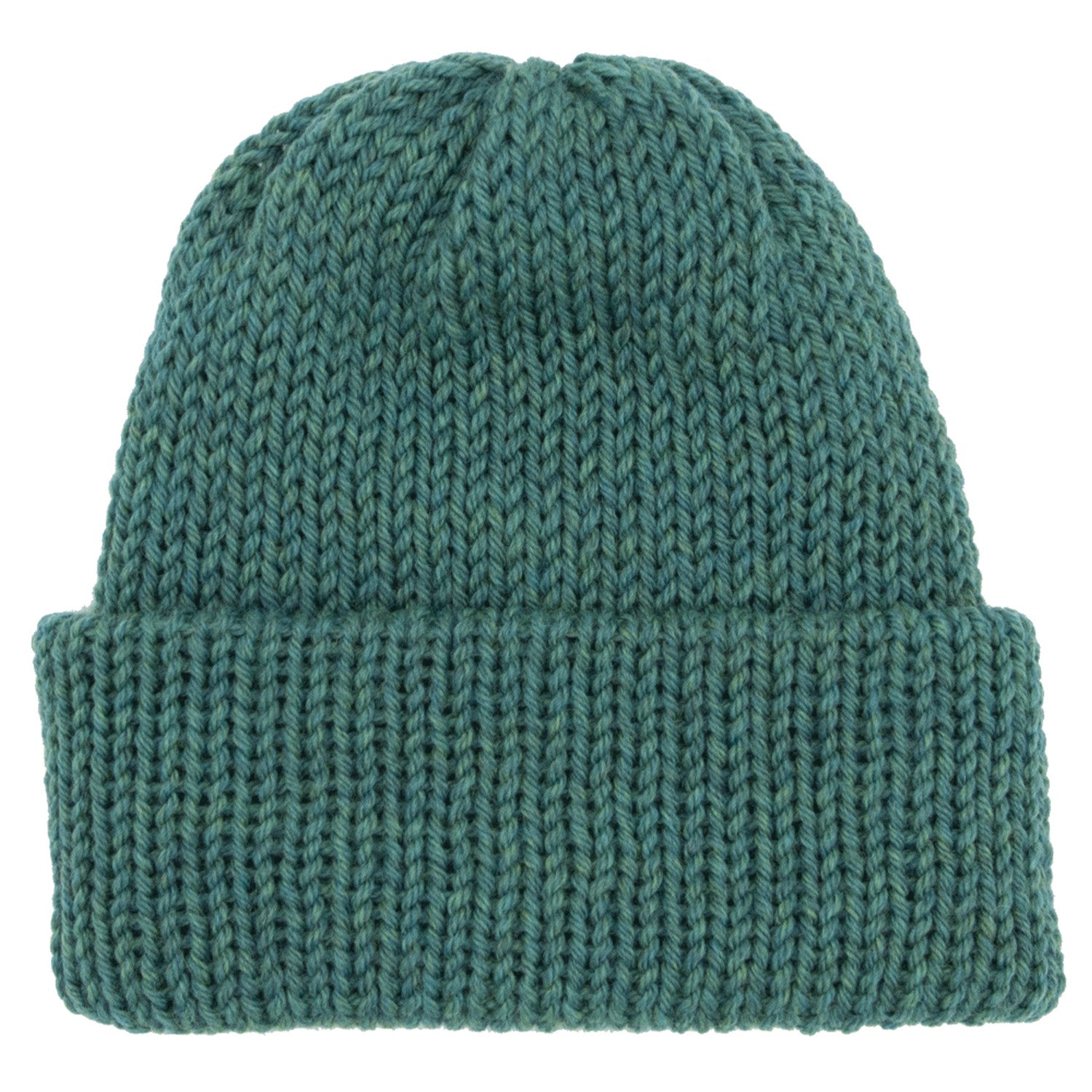 Chimney LTD Short Stack Wool Beanie Lagoon Blue Heather