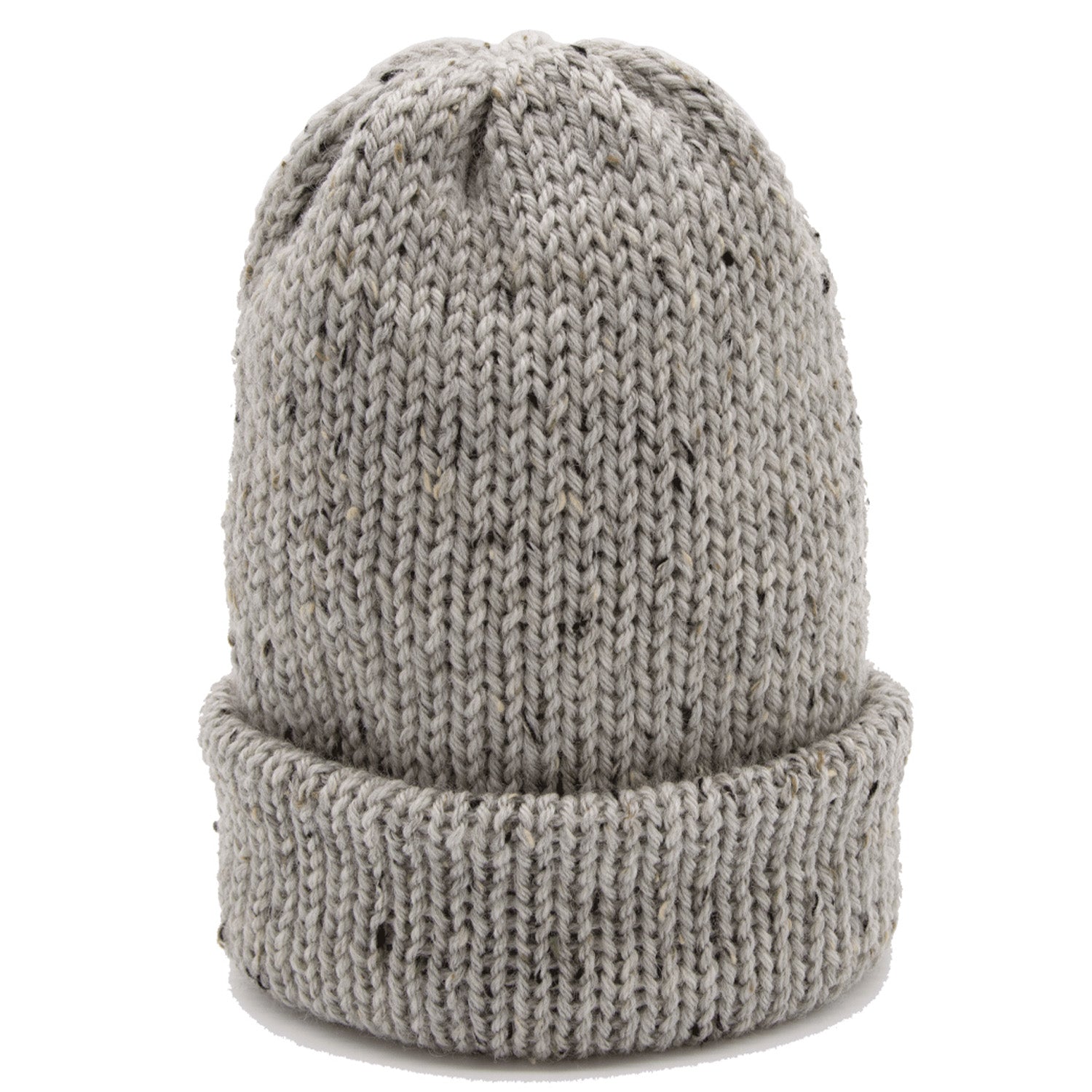 Chimney LTD Short Stack Wool Beanie Tweed Down Heather Grey