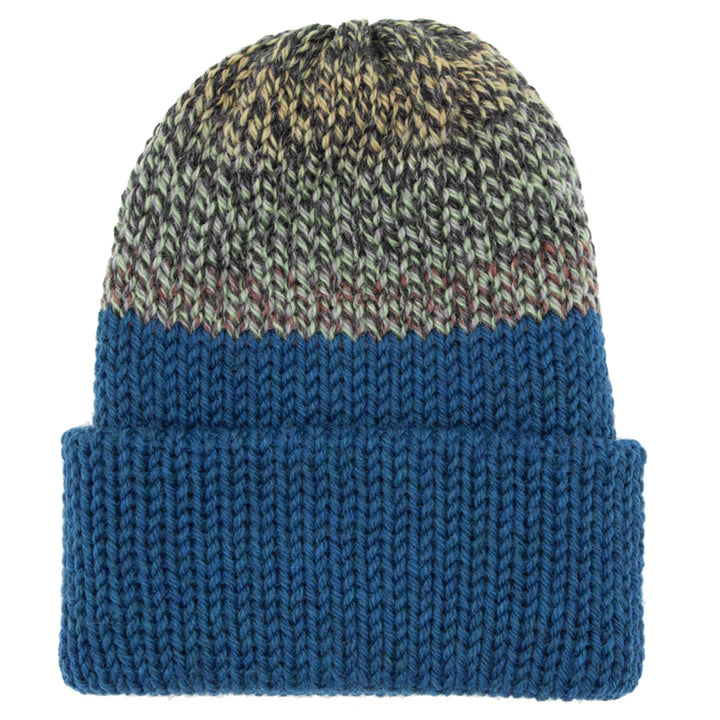 Chimney Short Stack Beanie Heathered Blue Jay/Rainy City Fade