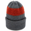 Chimney Short Stack Beanie Opal Blue Heather/Phoenix Red
