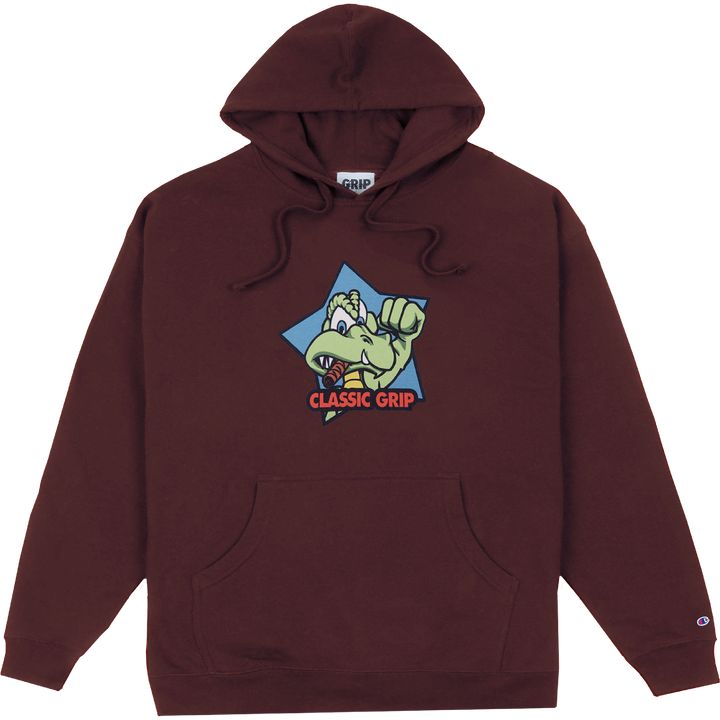 Classic Grip Cool Gator Hoodie Burgundy