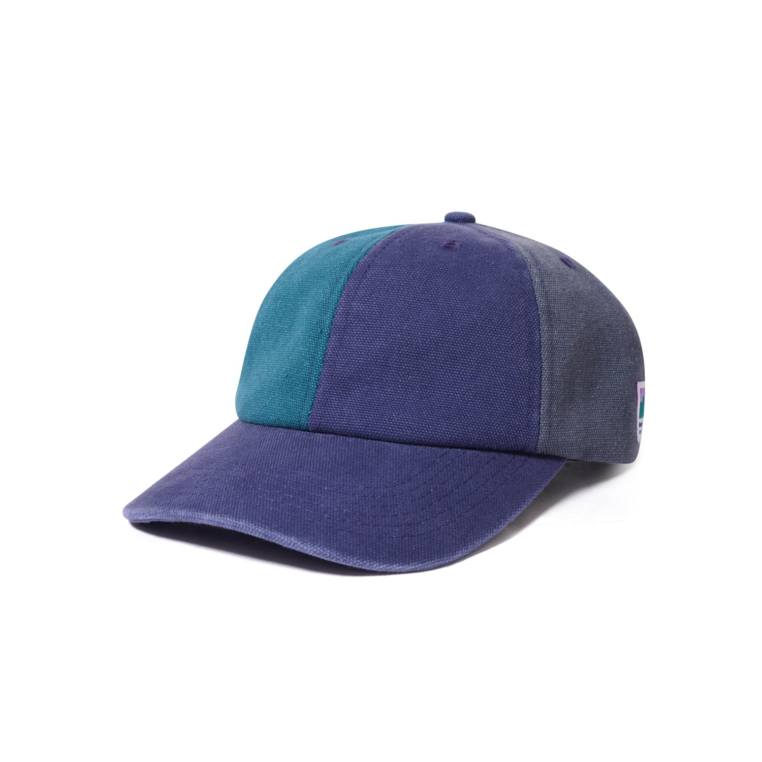 Butter Goods Canvas Patchwork 6 Panel Cap Washed Navy