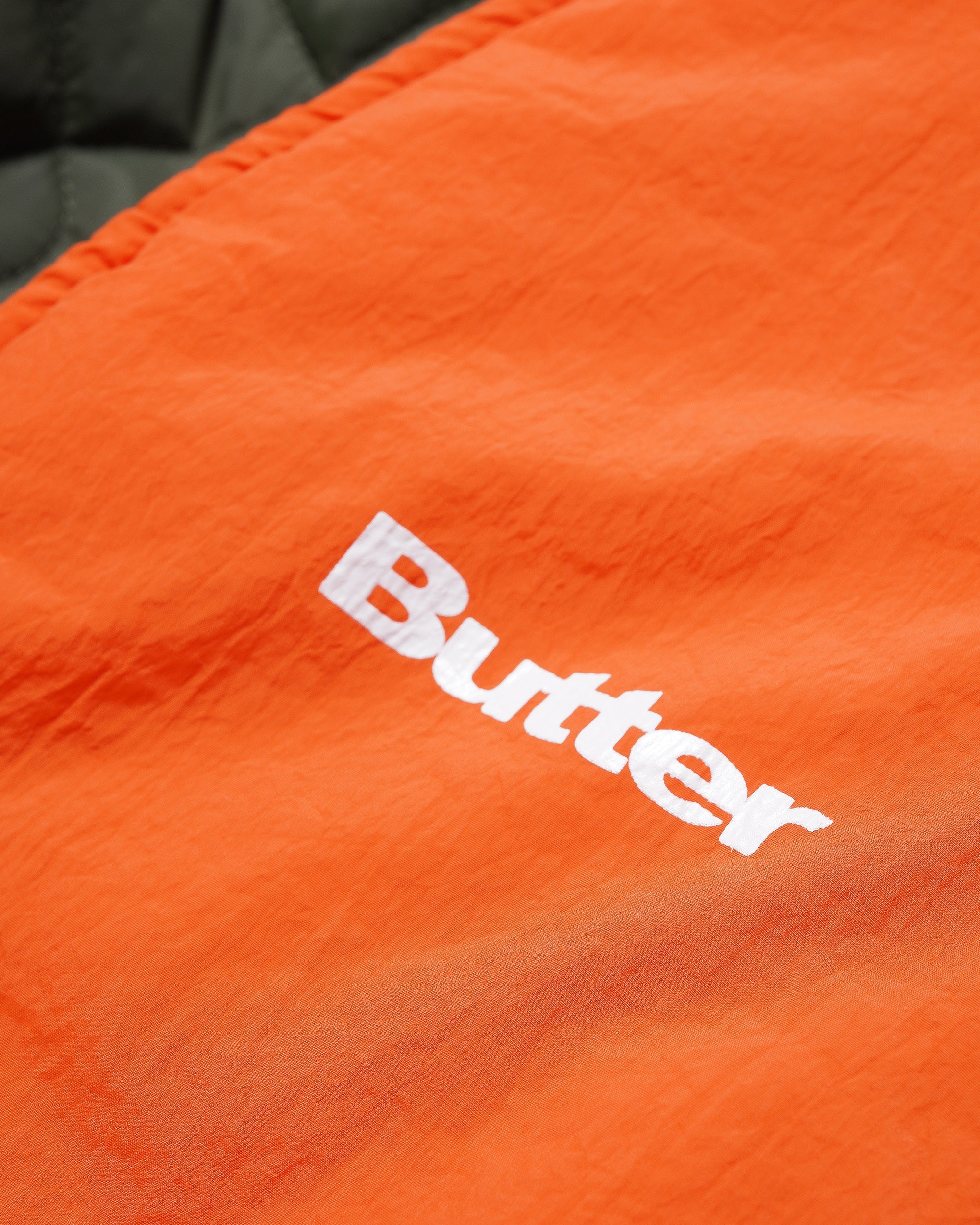 Butter Chainlink Reversible Puffer Vest Army/Orange - Orchard