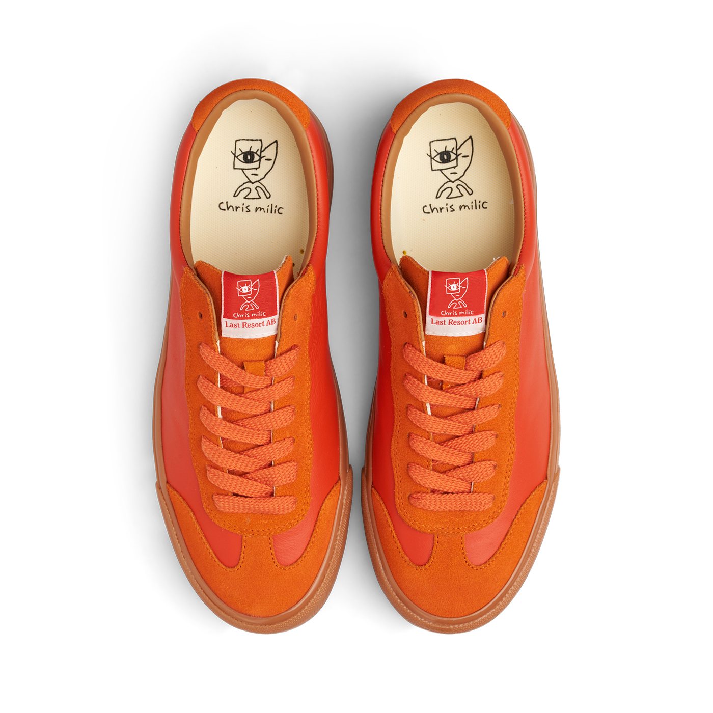 Last Resort AB VM004 Milic Leather/Suede Lo Duo Orange/Gum