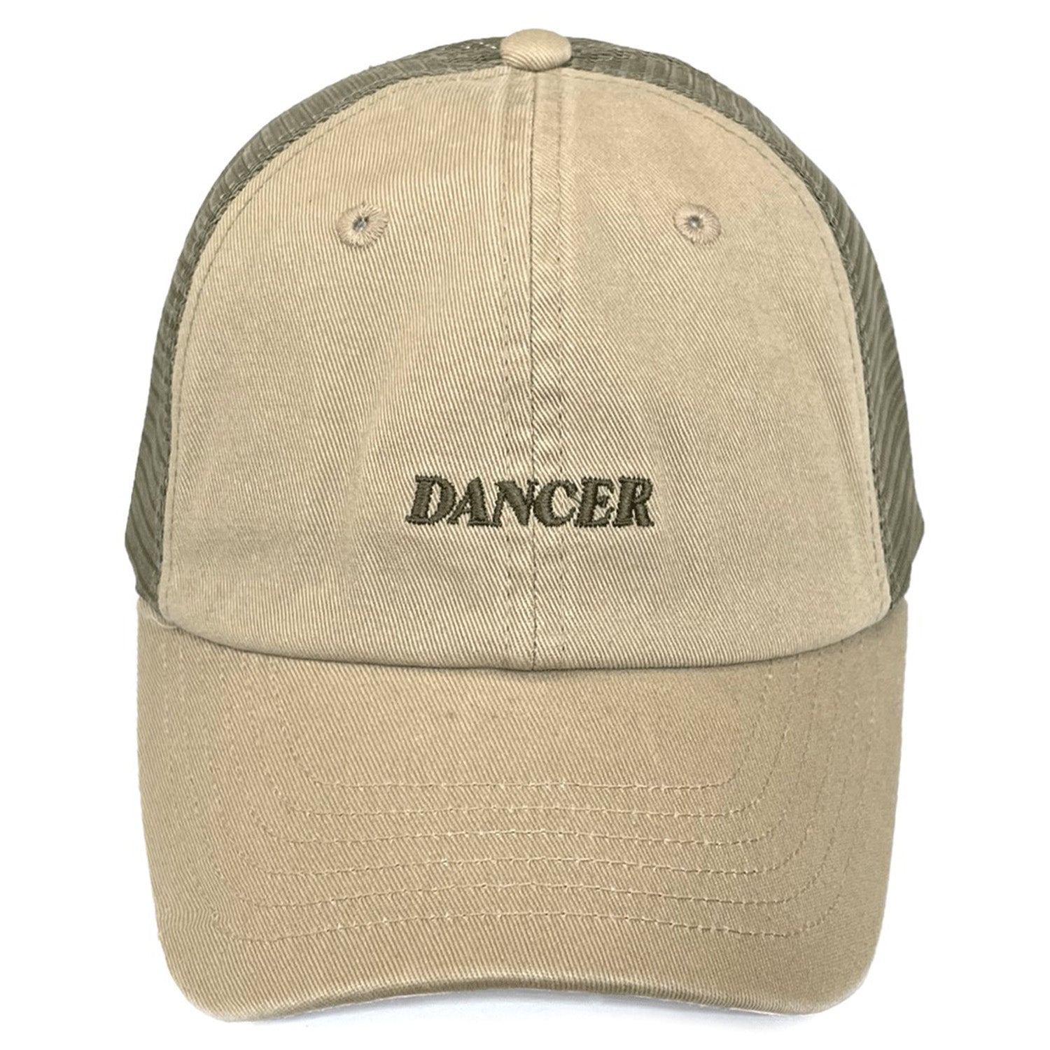 Dancer Trucker Snap Back Hat Khaki/Green