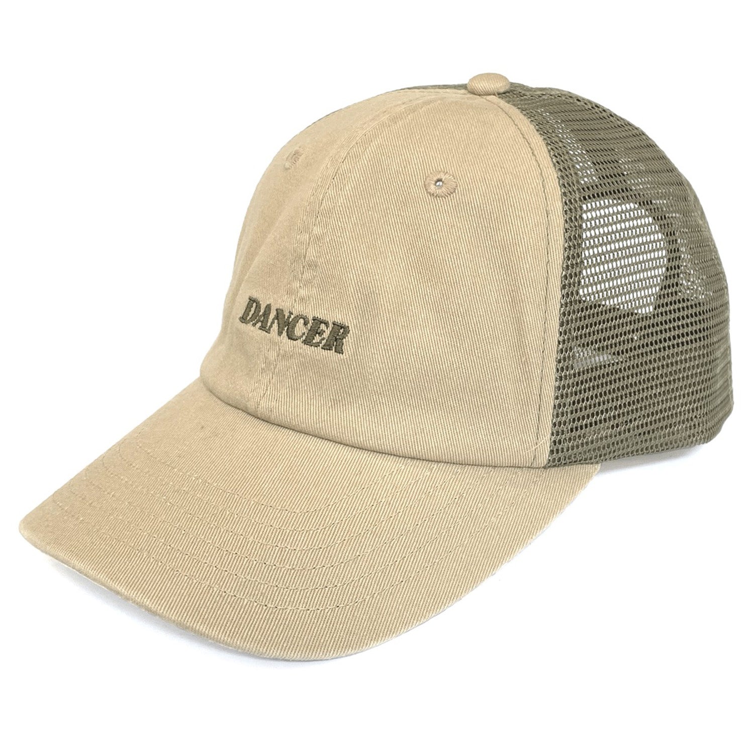 Dancer Trucker Snap Back Hat Khaki/Green