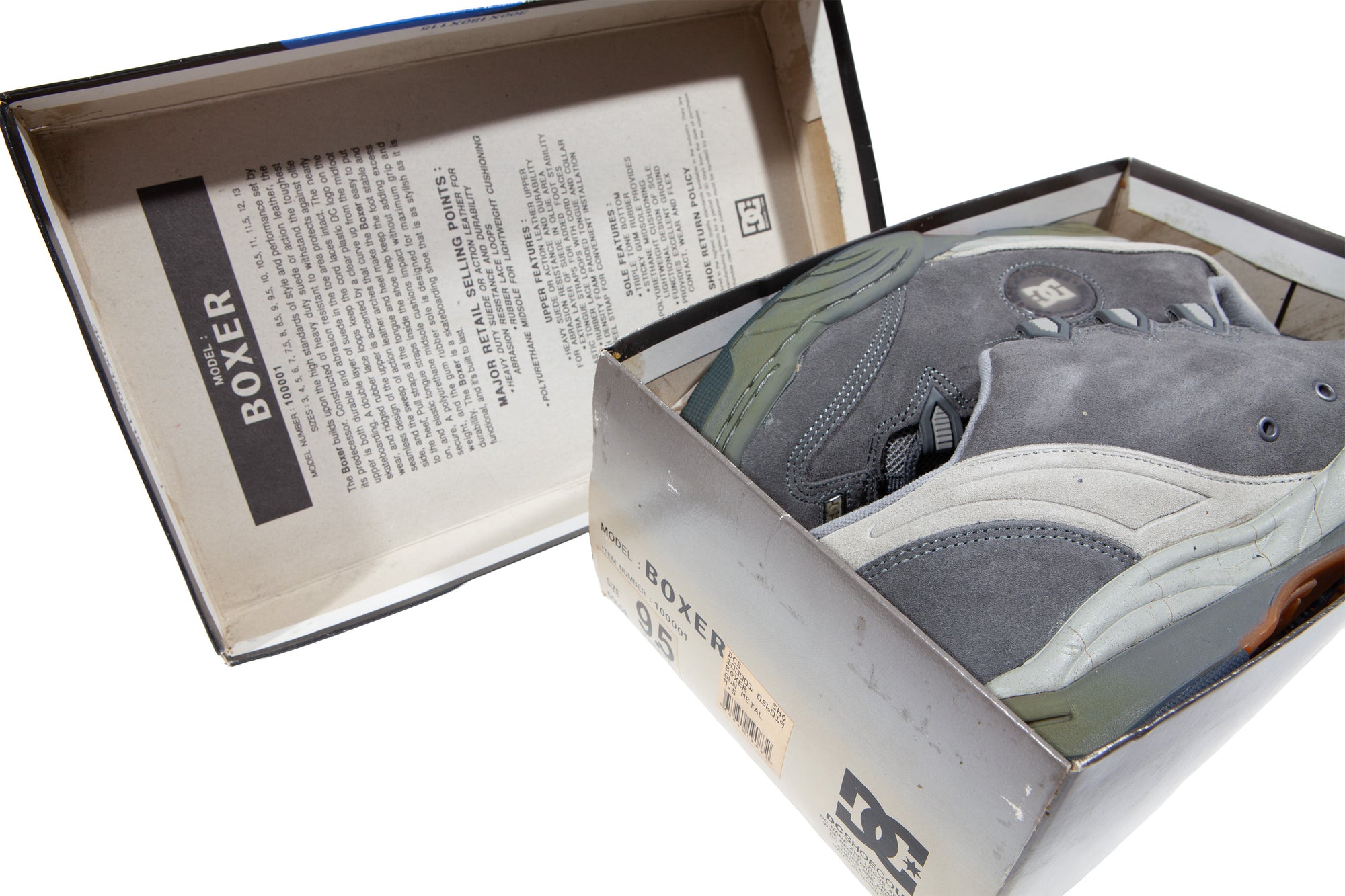Overripe DC Shoes Boxer Grey/Grey Size 9.5 (1998)