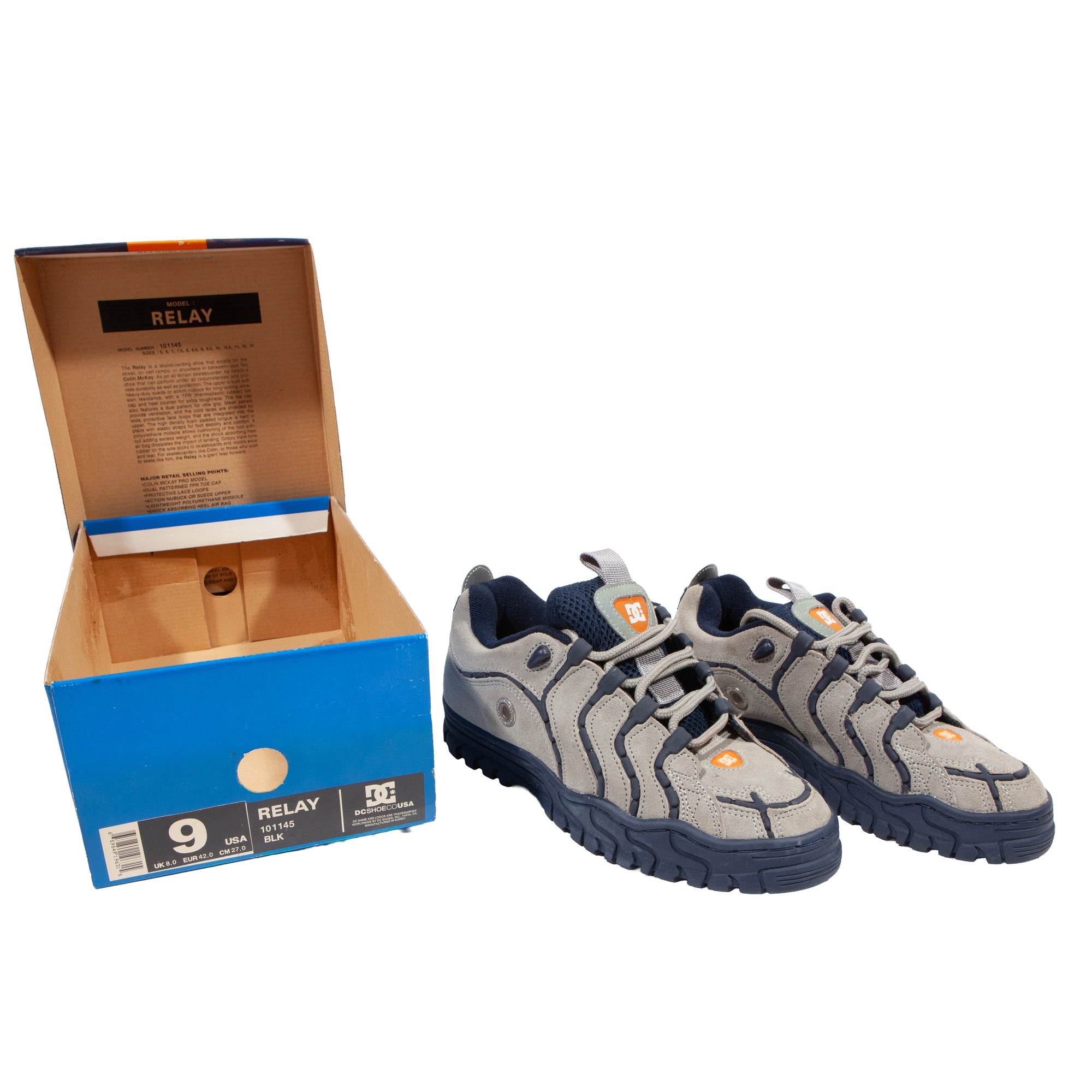 Overripe DC Shoes Cypher Grey/Navy Size 8.5 (1998)