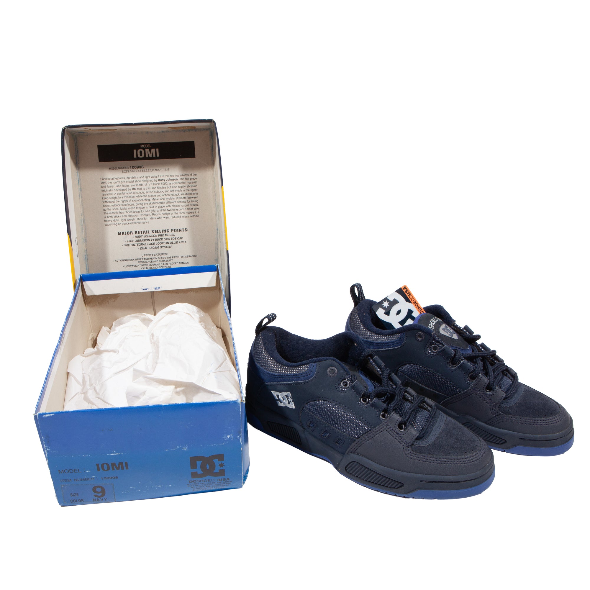 Overripe DC Shoes Iomi Rudy Johnson 4 Navy Size 9 (1999)