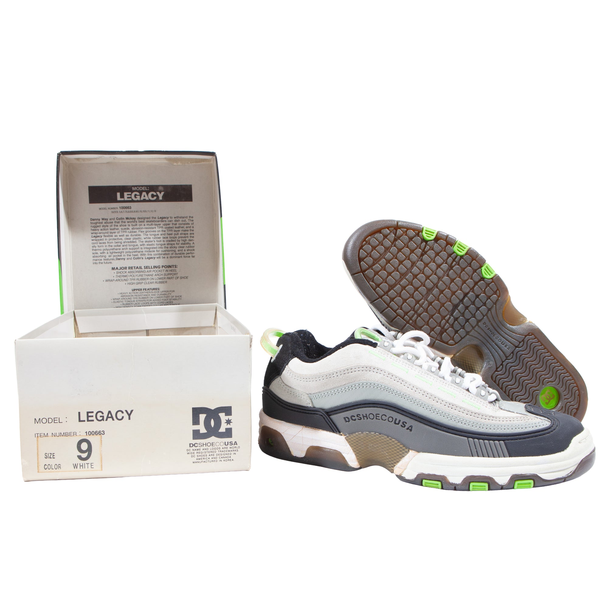 Overripe DC Shoes Legacy White Size 9 (1998)