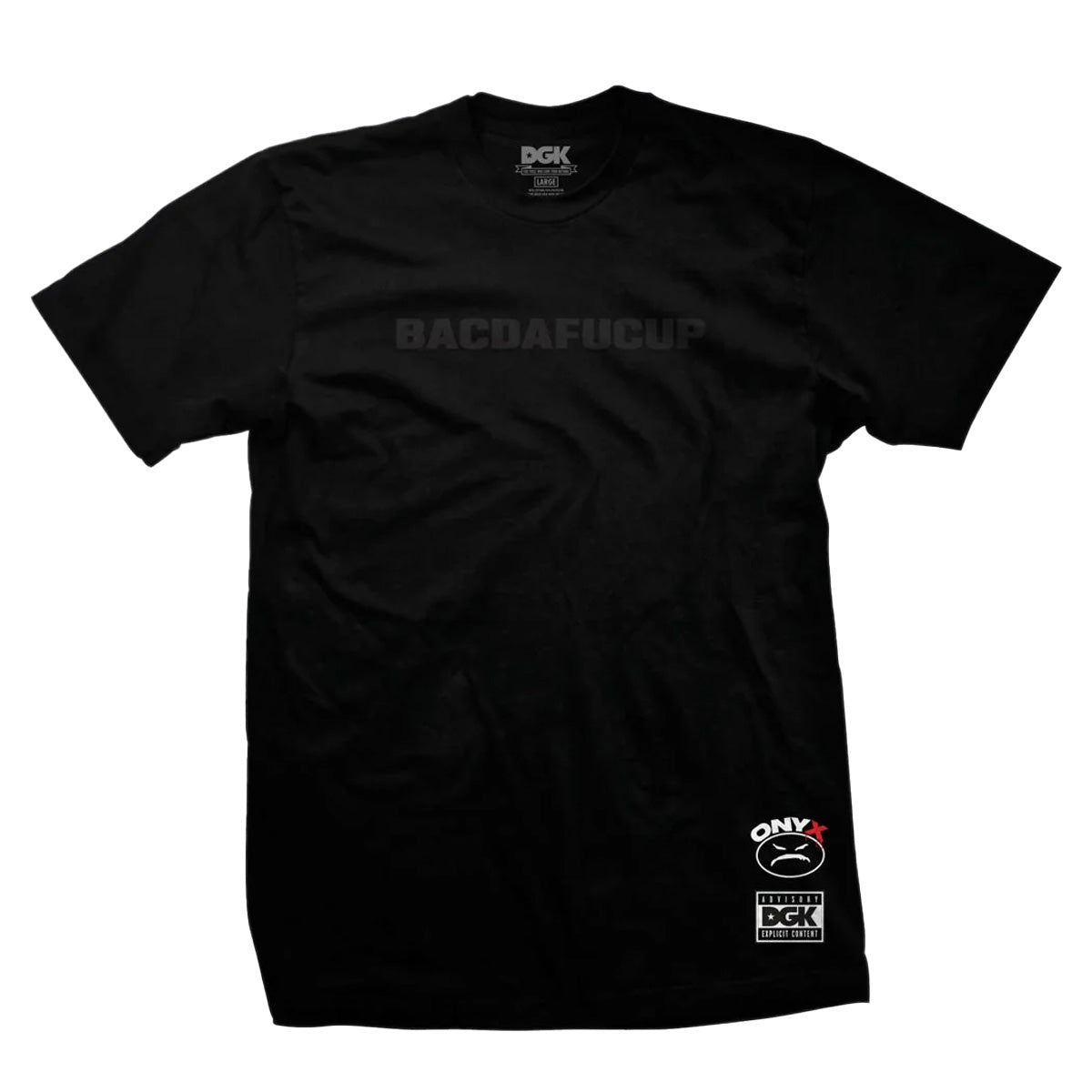 DGK x ONYX Bacdafucup Tee Black - Orchard Skateshop