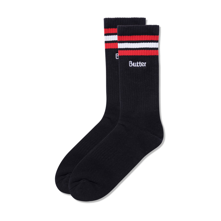 Butter Stripe Socks Black