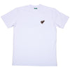 Orchard Emb Bird Logo Tee White/Brown/Cream