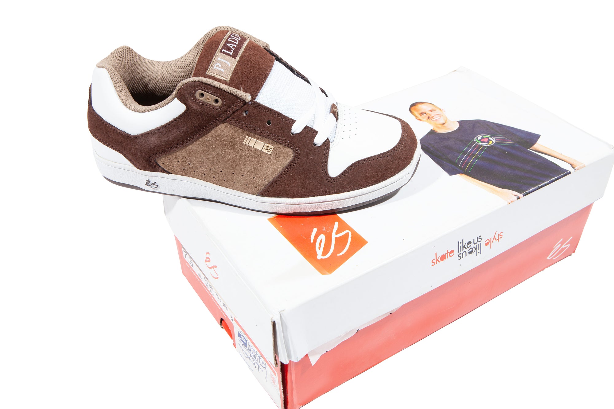 Overripe eS PJ Ladd Brown/Tan/White Size 7.5 2005ish