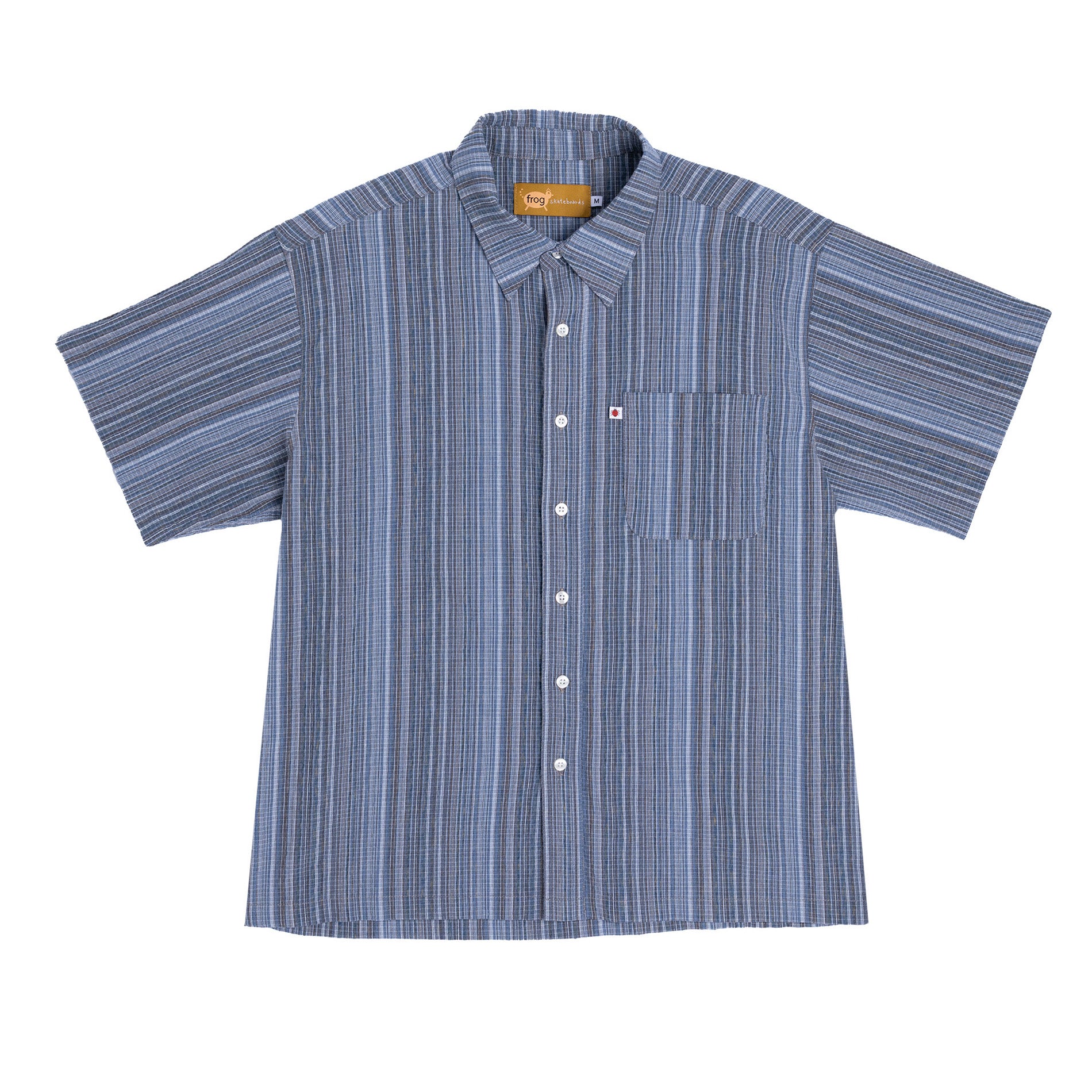 Frog Mojo Striped Pocket Shirt Blue