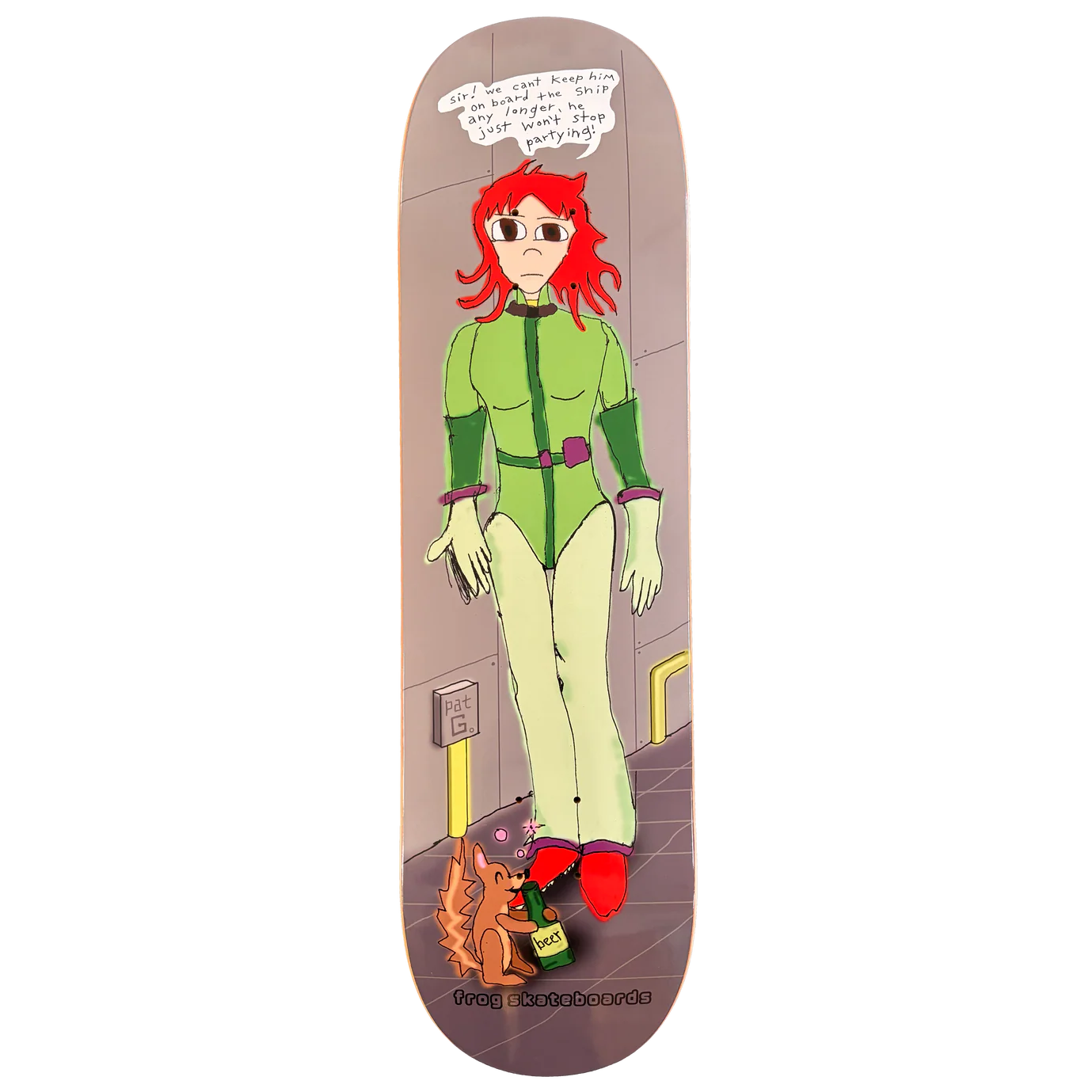 Frog Party Squirrel Pat G Deck 8.38"