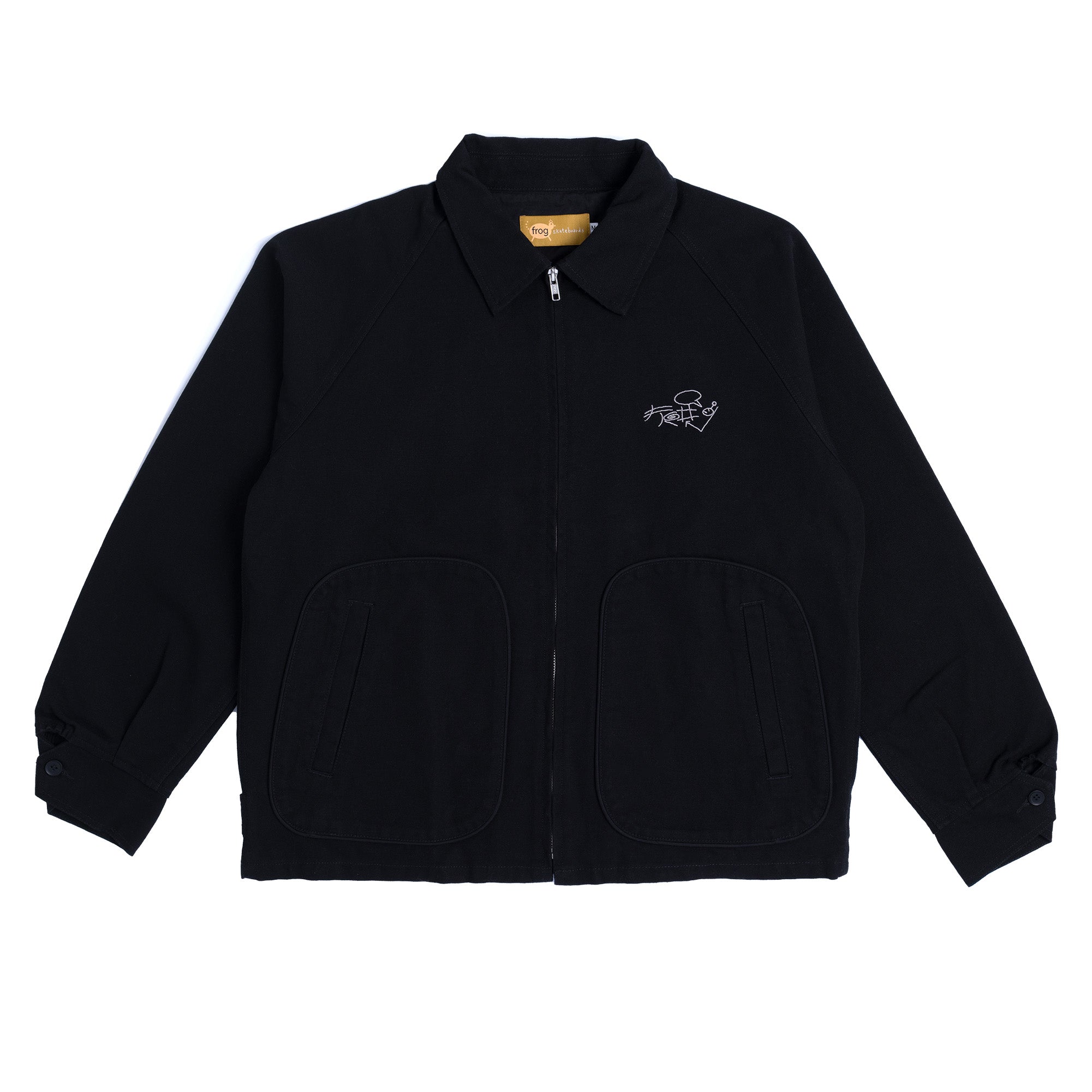 未使用　ARTISAN embroidery wool jacket black Frog Work Jacket Black - Orchard Skateshop