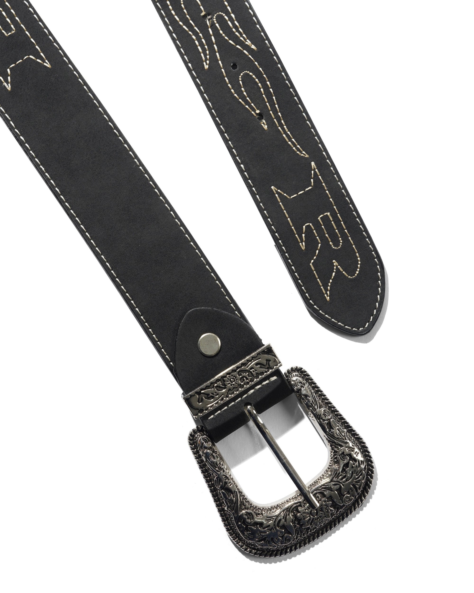Butter Goods Flame Stitch Belt Black
