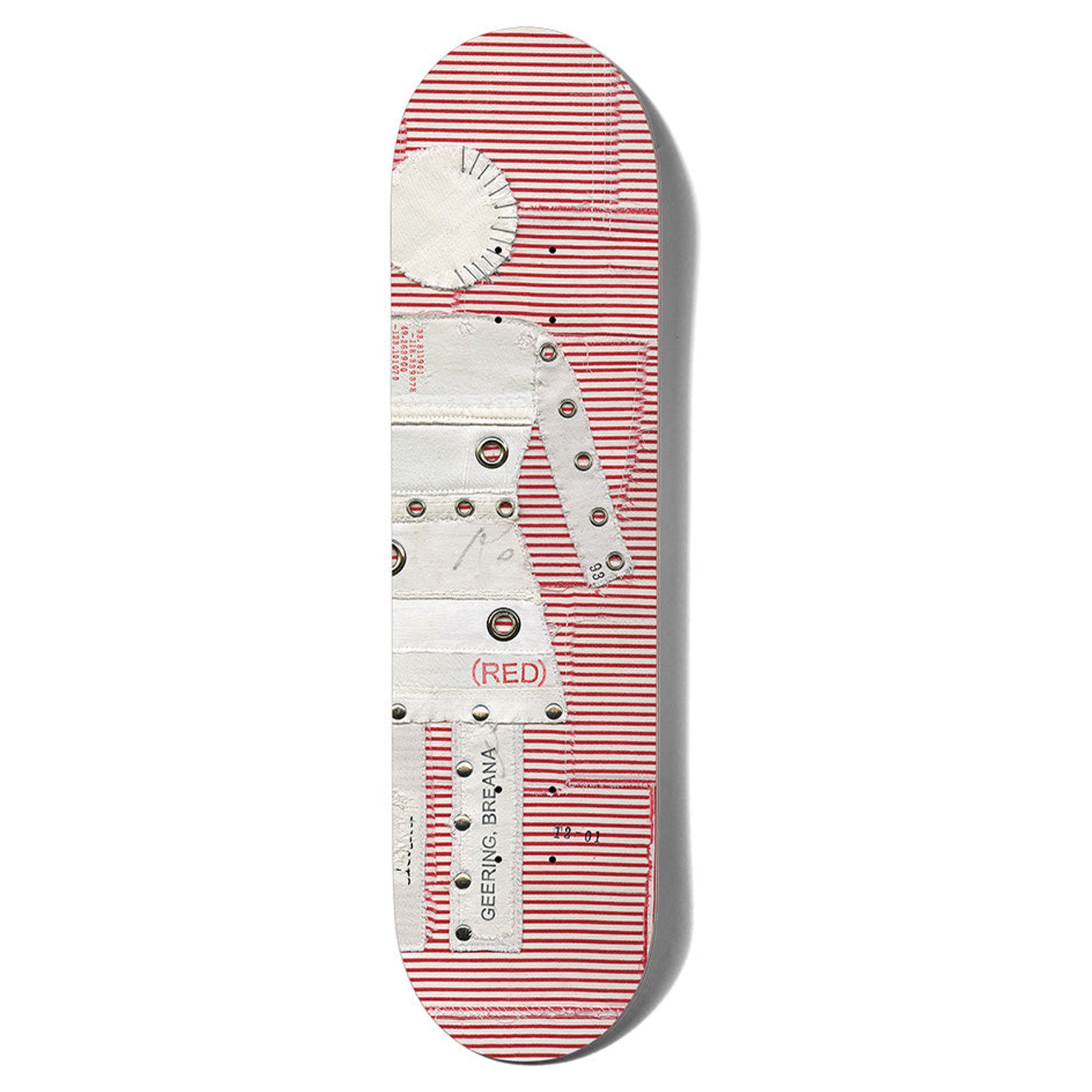 Girl Geering (RED) Stripe Deck 8.5"