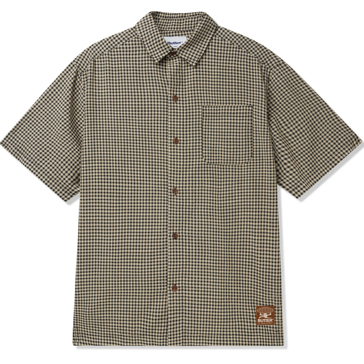 Butter Goods Gingham Button Up Shirt Natural/Black