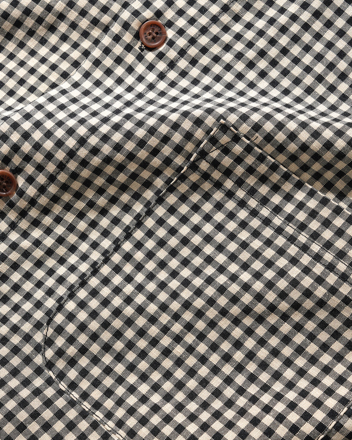 Butter Goods Gingham Button Up Shirt Natural/Black