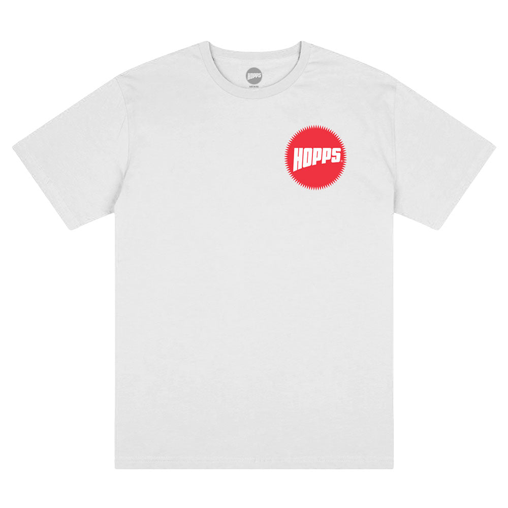 Hopps Sun Logo Tee White