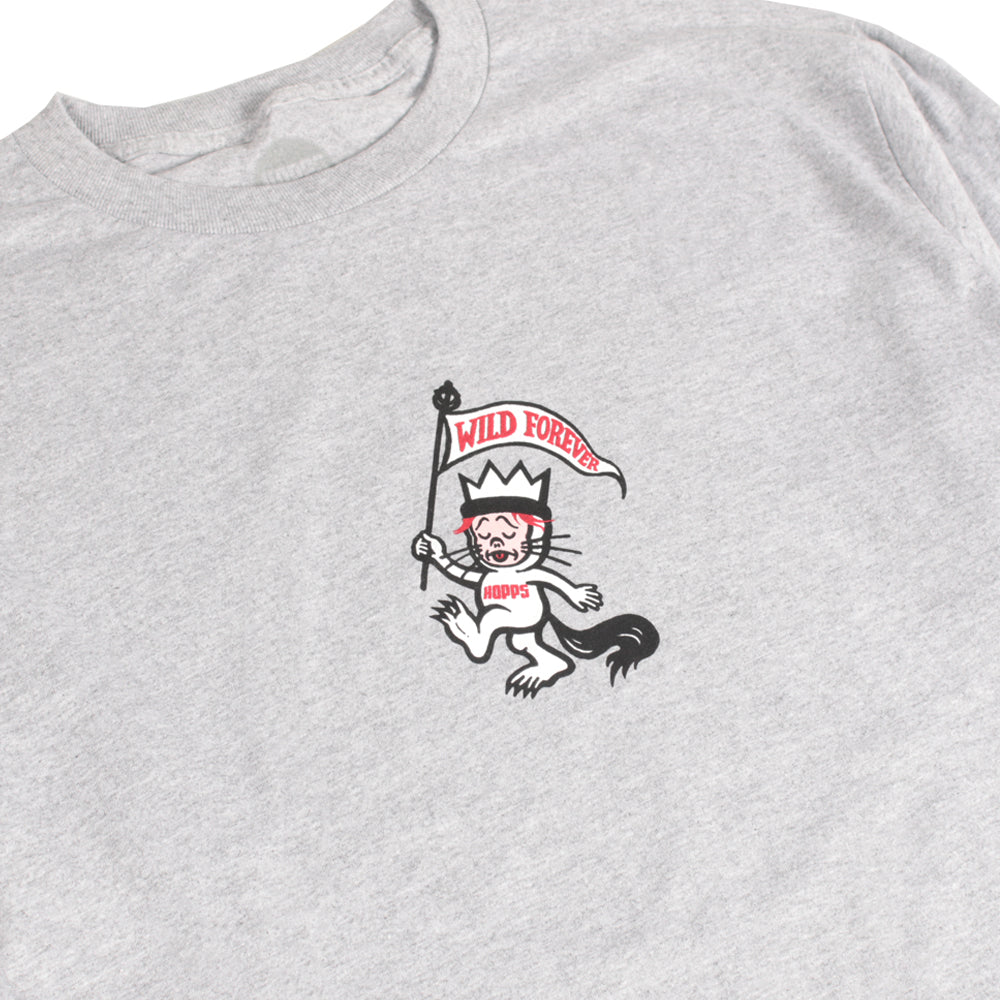 Hopps Wild Forever Longsleeve Tee Heather Grey - Orchard Skateshop