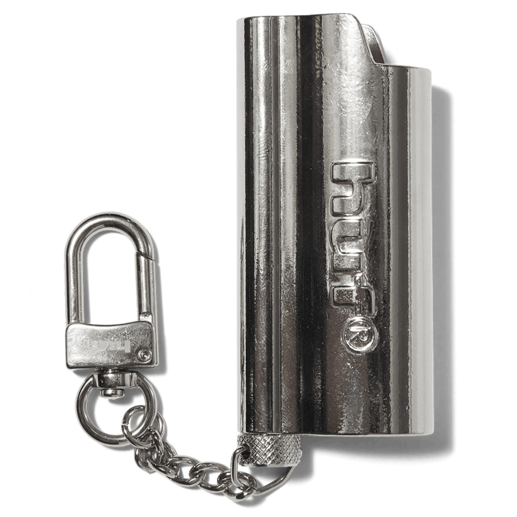 Huf Burner Lighter Sleeve Keychain Silver