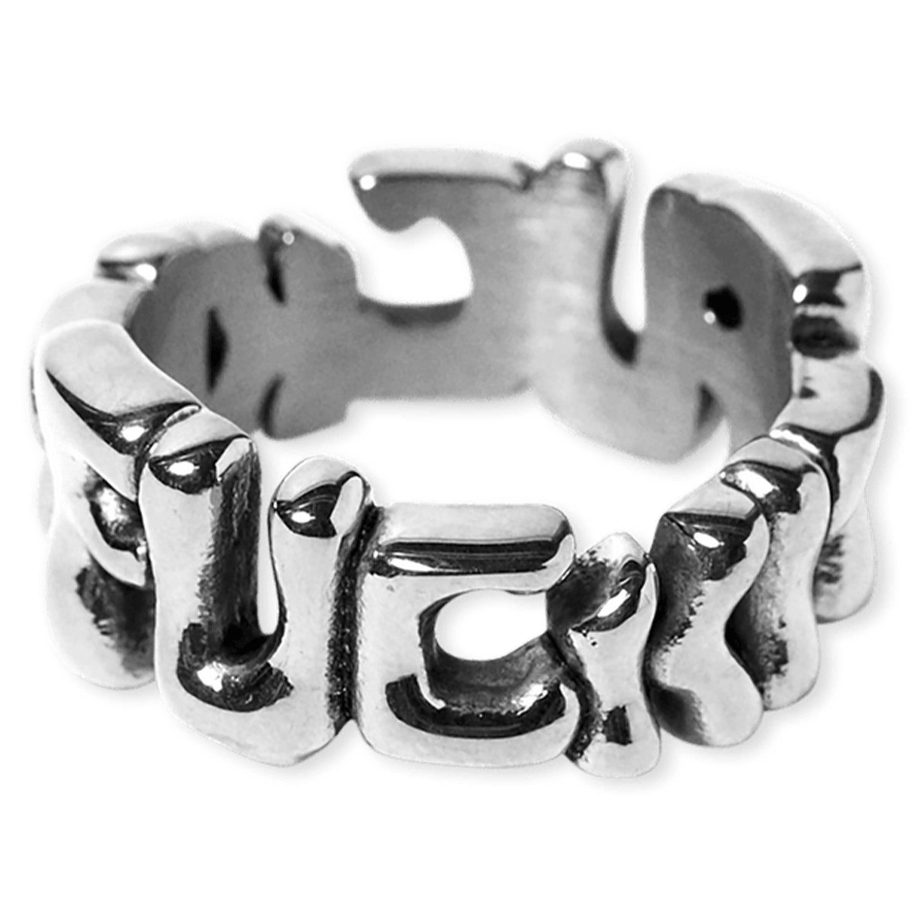 Huf Fuck It Warped Ring Silver Stainless