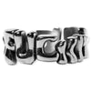 Huf Fuck It Warped Ring Silver Stainless