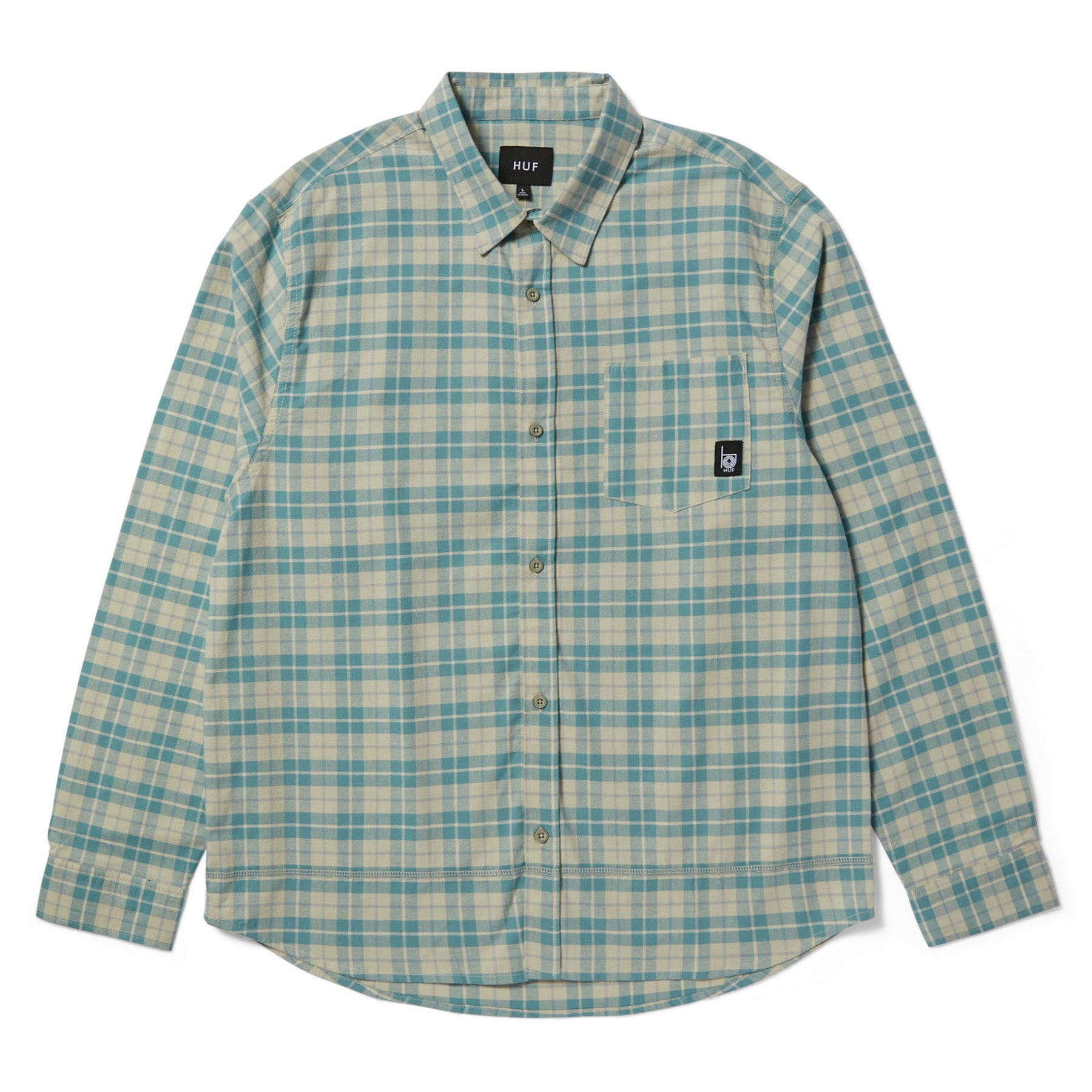 Huf Modal LS Plaid Shirt Putty