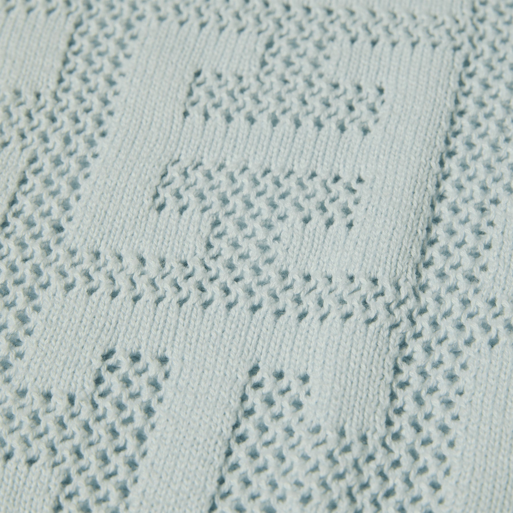 Huf Monogram Jacquard Zip S/S Sweater Sky - Orchard Skateshop