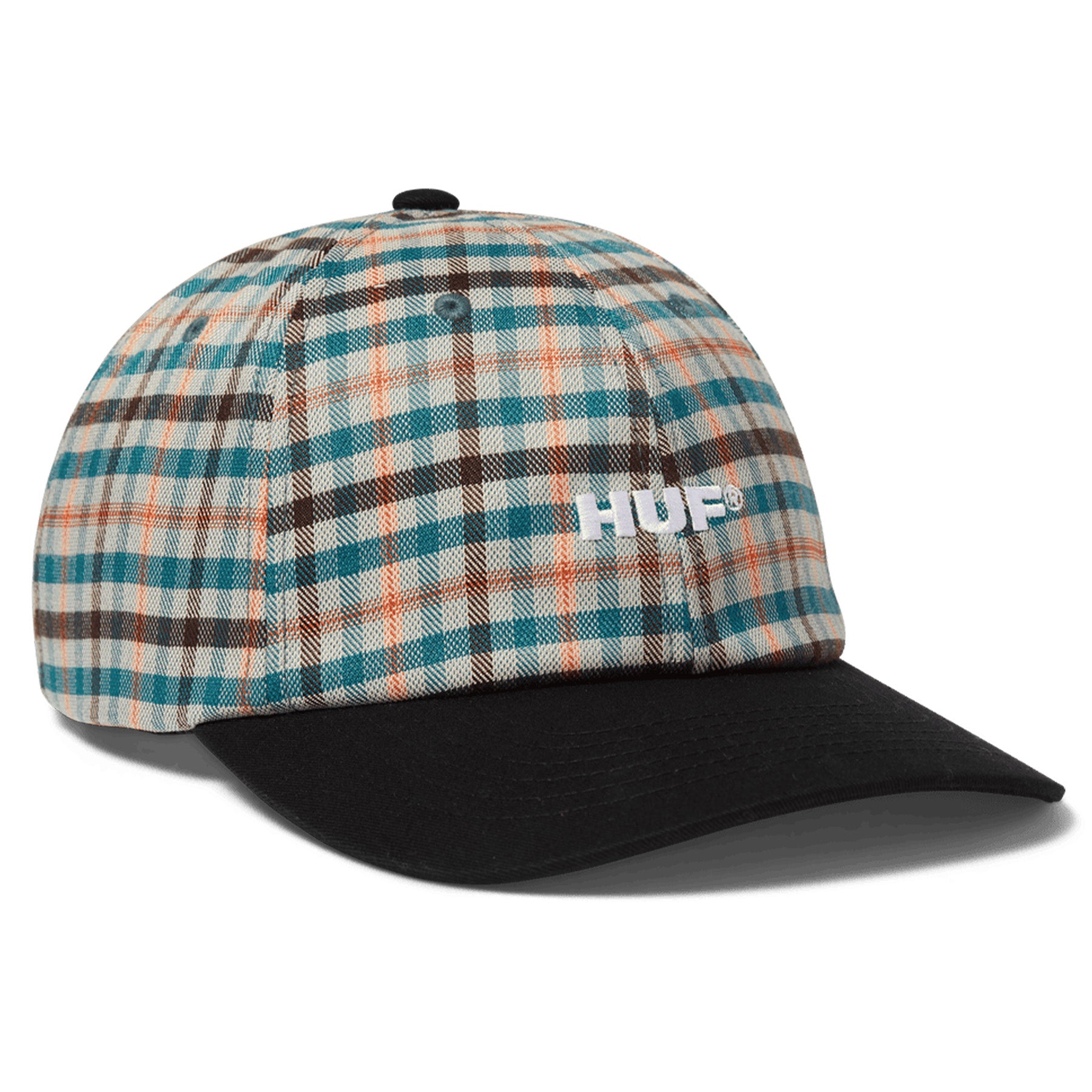 Huf Shadow Plaid 6 Panel CV Hat Black