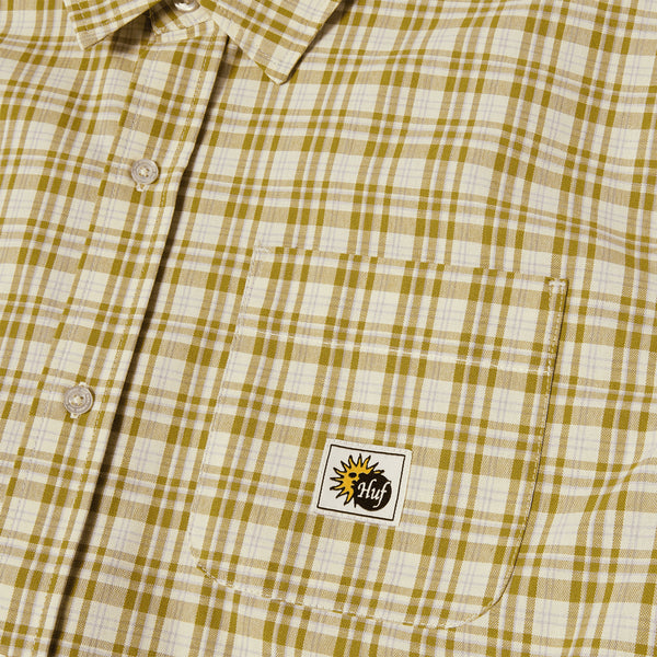 Huf Total Eclipse SS Plaid Shirt Mustard - Orchard Skateshop
