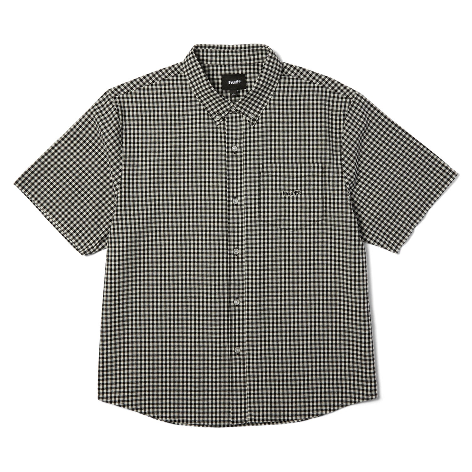 Huf 89 Micro Gingham S/S Oxford Shirt Black/White