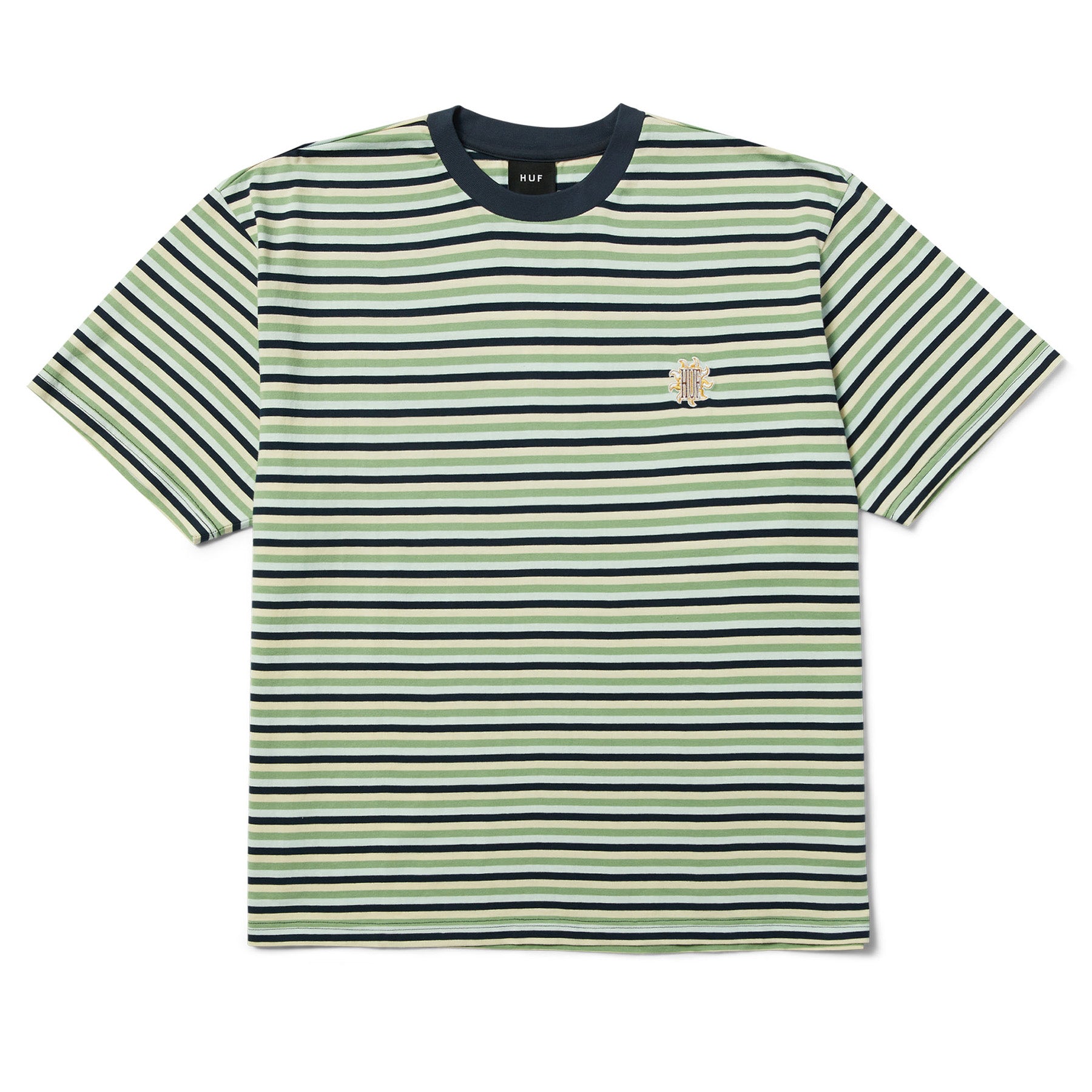 Huf Apollo Striped Knit Boxy Top Blue