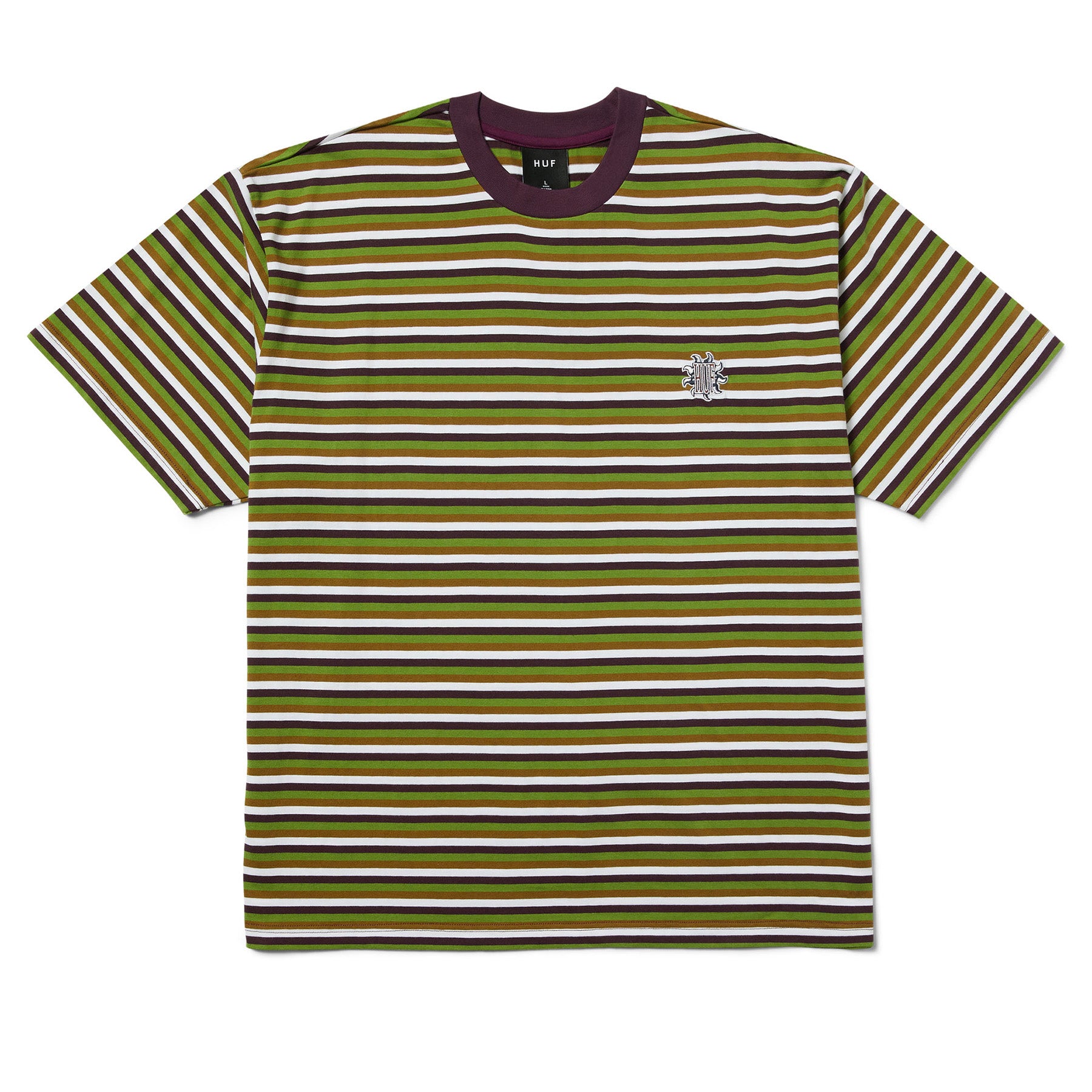 Huf Apollo Striped Knit Boxy Top Green