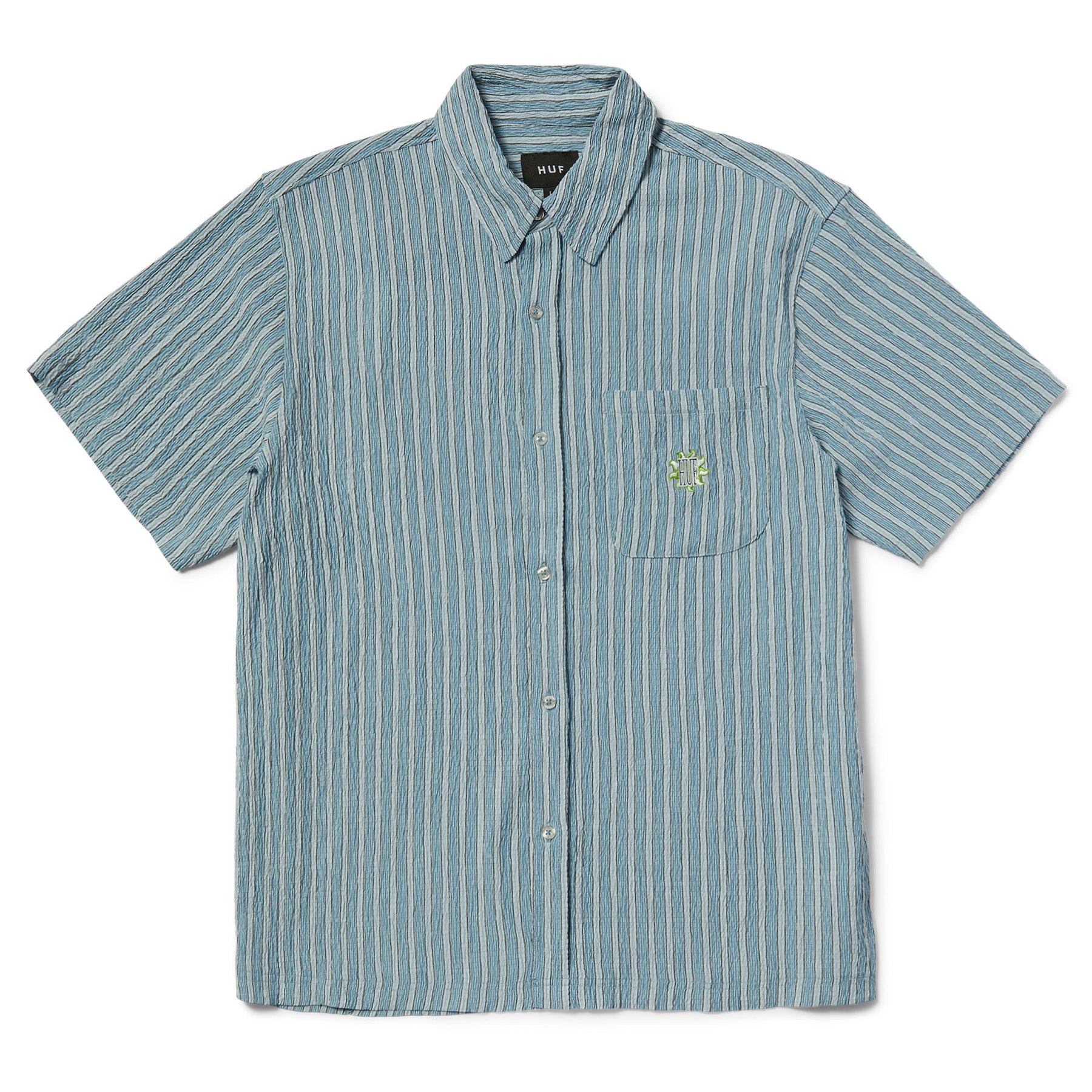 Huf Apollo Striped Shirt Pool Blue