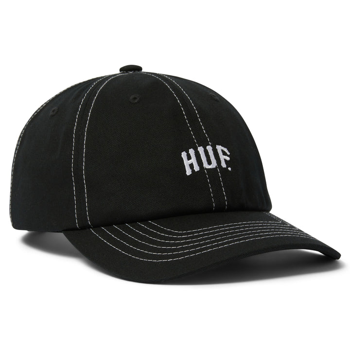 Huf Arch Logo 6 Panel Hat Black
