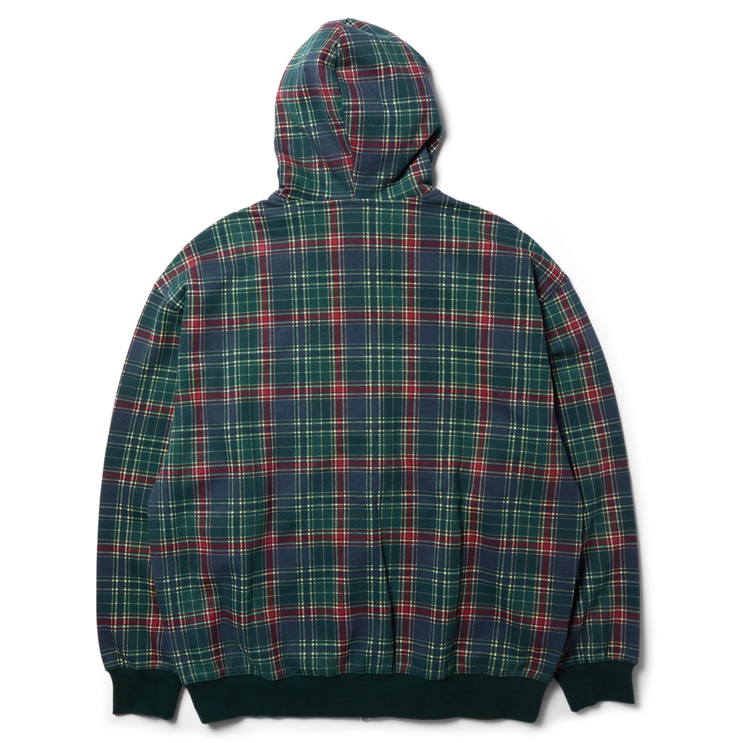 Huf Arch Plaid Full Zip Heavyweight Hoodie Forest