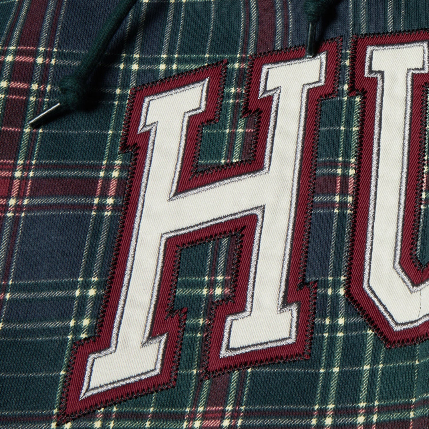 Huf Arch Plaid Full Zip Heavyweight Hoodie Forest