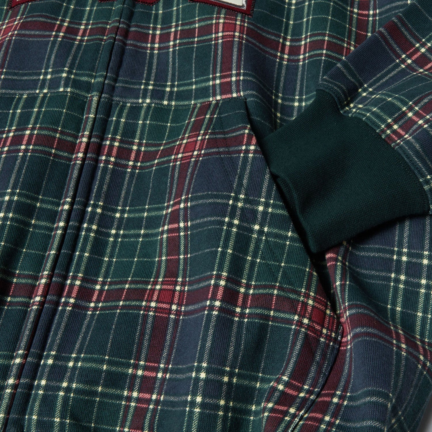 Huf Arch Plaid Full Zip Heavyweight Hoodie Forest
